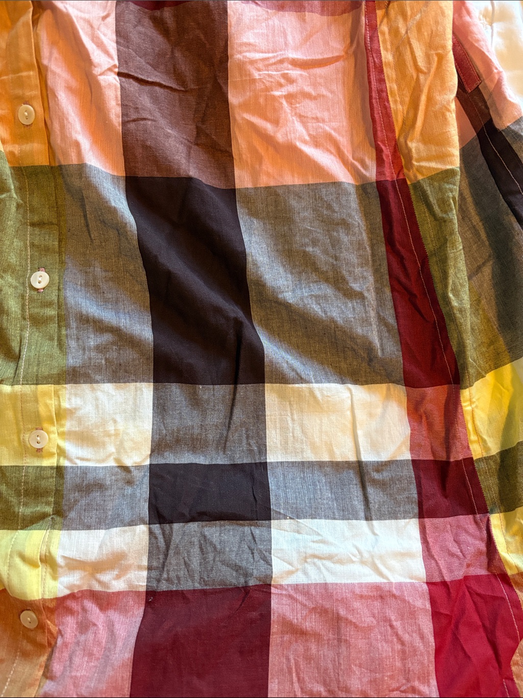 People Tree Plaid Button-Front Dress In Multicolor - Nwt — image 3 of 5